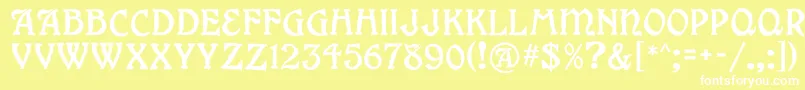 Grange Font – White Fonts on Yellow Background