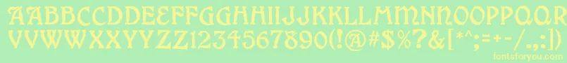 Grange Font – Yellow Fonts on Green Background