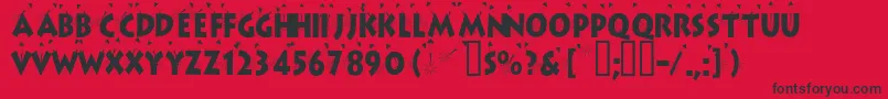 Apollo13condensed Font – Black Fonts on Red Background