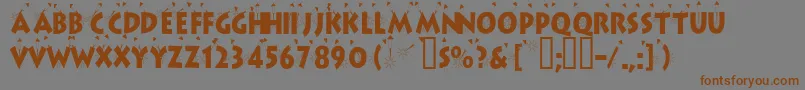 Apollo13condensed-Schriftart – Braune Schriften auf grauem Hintergrund