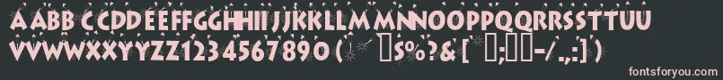 Apollo13condensed Font – Pink Fonts on Black Background