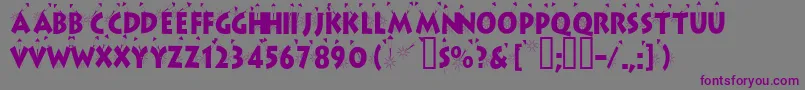 Apollo13condensed Font – Purple Fonts on Gray Background