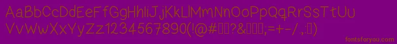 ZamaNormal Font – Brown Fonts on Purple Background