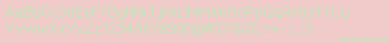 ZamaNormal Font – Green Fonts on Pink Background