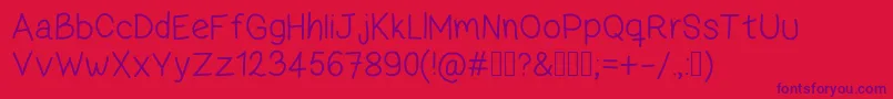 ZamaNormal Font – Purple Fonts on Red Background