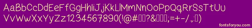 ZamaNormal Font – Yellow Fonts on Purple Background