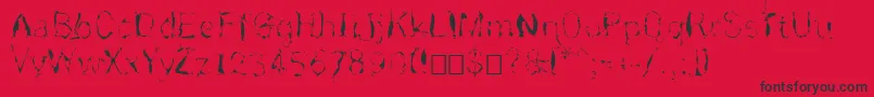 Rnnskita Font – Black Fonts on Red Background