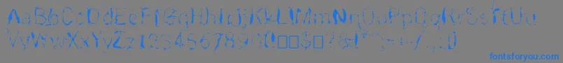 Rnnskita-Schriftart – Blaue Schriften auf grauem Hintergrund