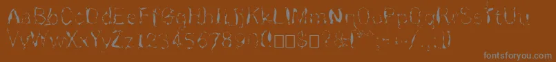 Rnnskita Font – Gray Fonts on Brown Background