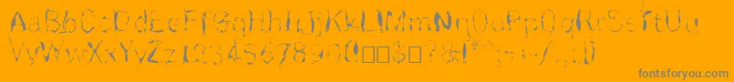Rnnskita Font – Gray Fonts on Orange Background