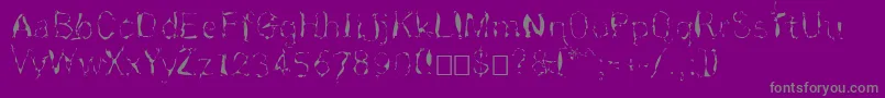 Rnnskita-fontti – harmaat kirjasimet violetilla taustalla