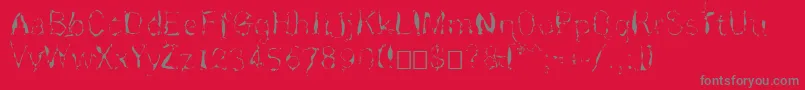 Rnnskita Font – Gray Fonts on Red Background