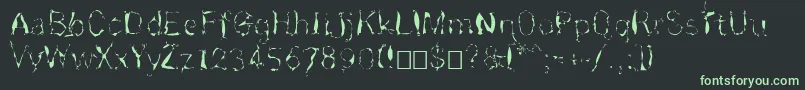 Rnnskita Font – Green Fonts on Black Background