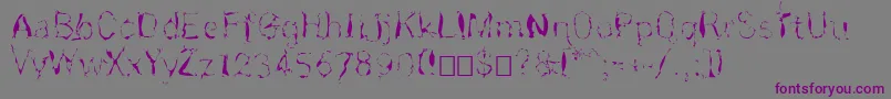 Rnnskita Font – Purple Fonts on Gray Background