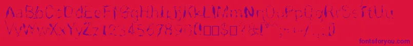 Rnnskita Font – Purple Fonts on Red Background