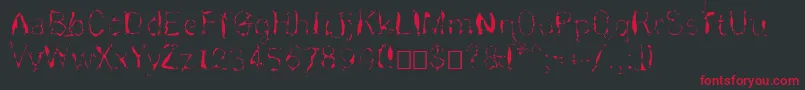 Rnnskita Font – Red Fonts on Black Background