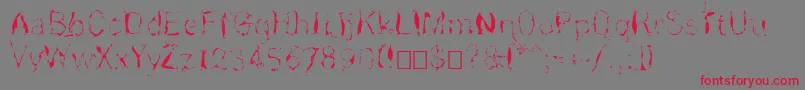 Rnnskita-Schriftart – Rote Schriften auf grauem Hintergrund