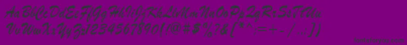 RoscherkdlRegular Font – Black Fonts on Purple Background