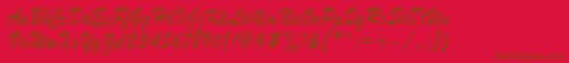 RoscherkdlRegular Font – Brown Fonts on Red Background