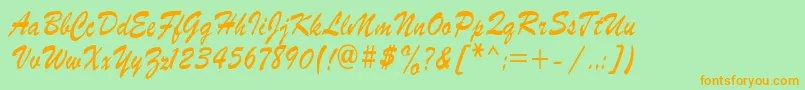 RoscherkdlRegular Font – Orange Fonts on Green Background