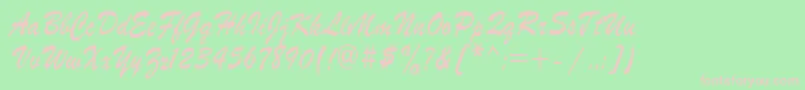 RoscherkdlRegular Font – Pink Fonts on Green Background