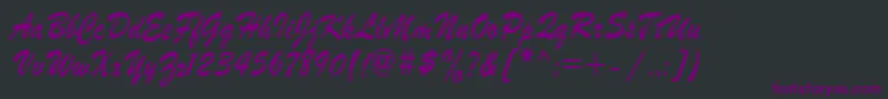 RoscherkdlRegular Font – Purple Fonts on Black Background