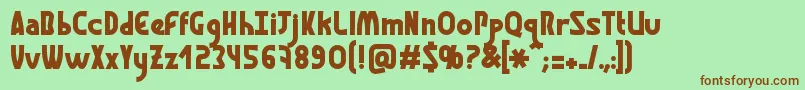 Graphisme Font – Brown Fonts on Green Background