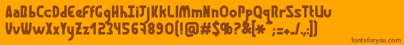 Graphisme Font – Brown Fonts on Orange Background