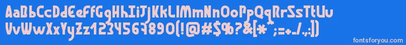 Graphisme Font – Pink Fonts on Blue Background