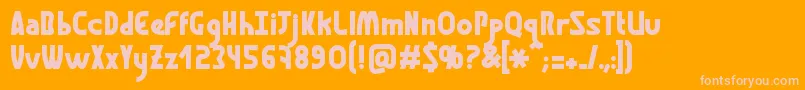 Graphisme Font – Pink Fonts on Orange Background
