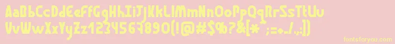 Graphisme Font – Yellow Fonts on Pink Background