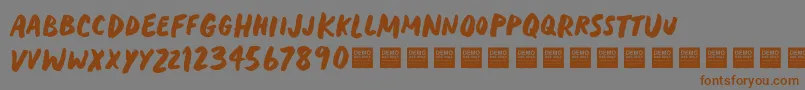 HeavyTripDemo Font – Brown Fonts on Gray Background