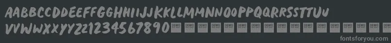 HeavyTripDemo Font – Gray Fonts on Black Background