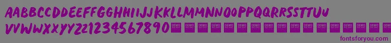 HeavyTripDemo Font – Purple Fonts on Gray Background