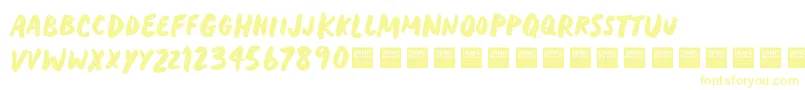 HeavyTripDemo-fontti – keltaiset fontit