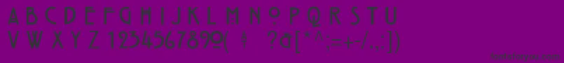 フォントHillHouseMedium – 紫の背景に黒い文字