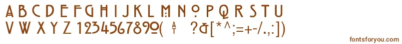 HillHouseMedium-fontti – ruskeat fontit valkoisella taustalla
