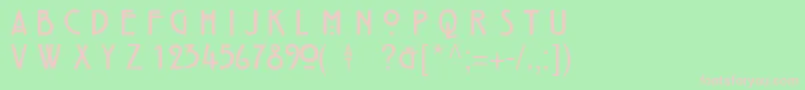 HillHouseMedium Font – Pink Fonts on Green Background