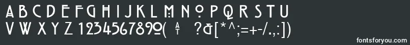 フォントHillHouseMedium – 黒い背景に白い文字