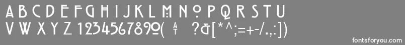 フォントHillHouseMedium – 灰色の背景に白い文字