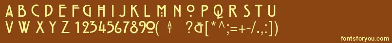 HillHouseMedium Font – Yellow Fonts on Brown Background