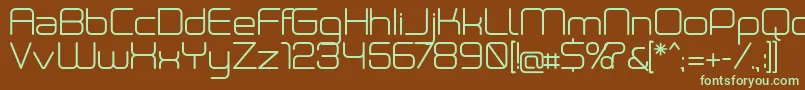 Neogreyregular Font – Green Fonts on Brown Background