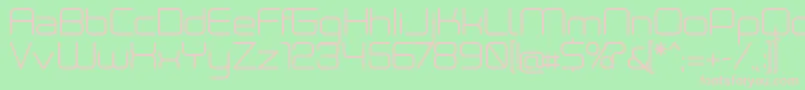 Neogreyregular-fontti – vaaleanpunaiset fontit vihreällä taustalla