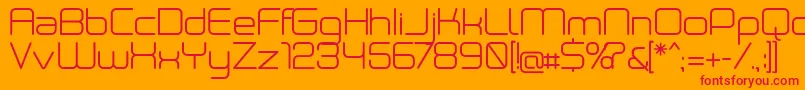 Neogreyregular-Schriftart – Rote Schriften auf orangefarbenem Hintergrund