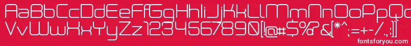 Neogreyregular Font – White Fonts on Red Background