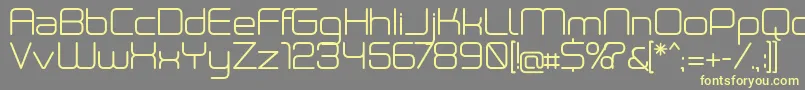 Neogreyregular-fontti – keltaiset fontit harmaalla taustalla