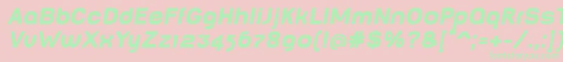 BabyMinefatOblique Font – Green Fonts on Pink Background