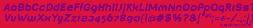 BabyMinefatOblique Font – Purple Fonts on Red Background