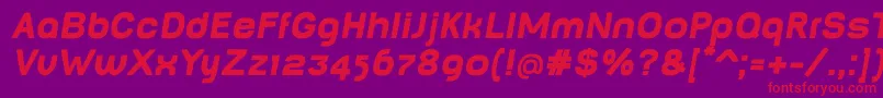 BabyMinefatOblique Font – Red Fonts on Purple Background