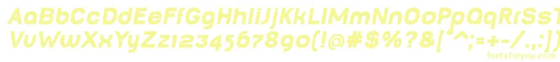 BabyMinefatOblique Font – Yellow Fonts on White Background